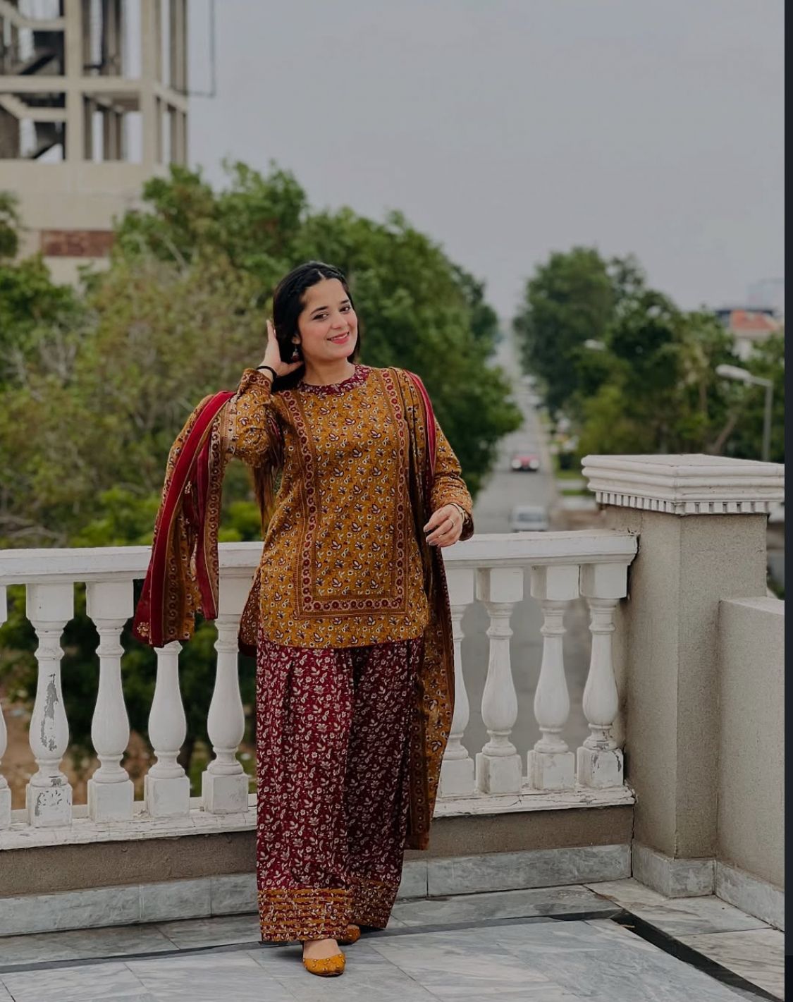 DIGITAL rang ja 3PC SUIT WITH FARSI SALWAR