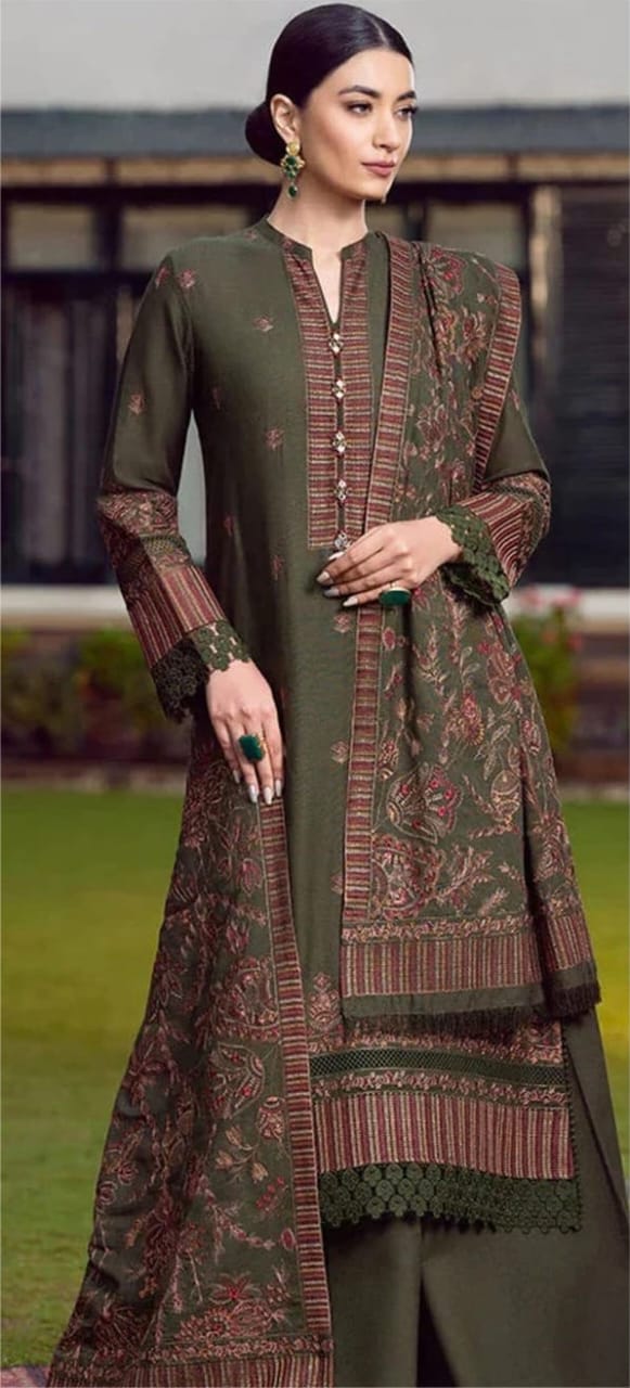 Dhanak Embroidered 3-Piece Suit 💖