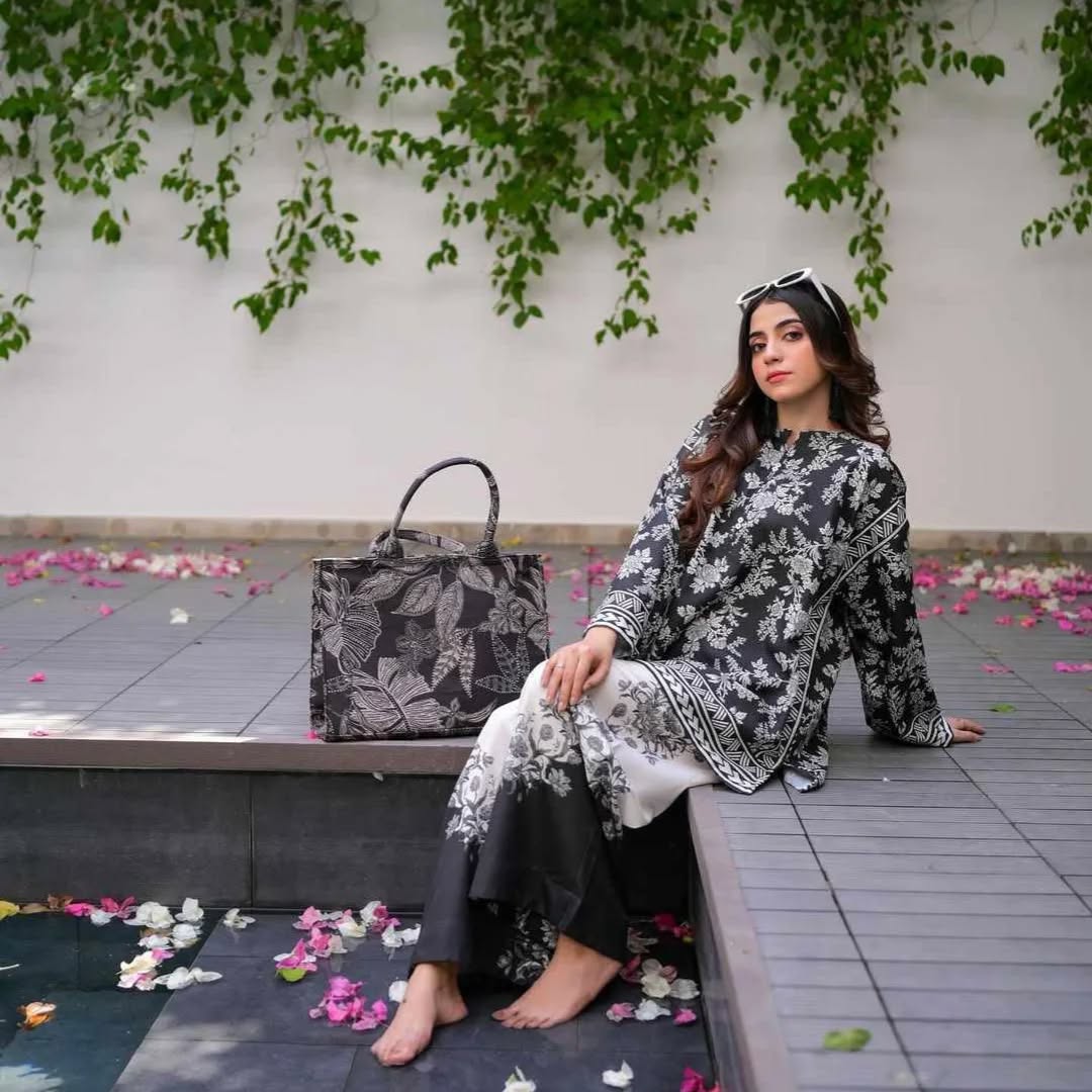 Digital jannat collection 2pcs suit summer (Unstitched)